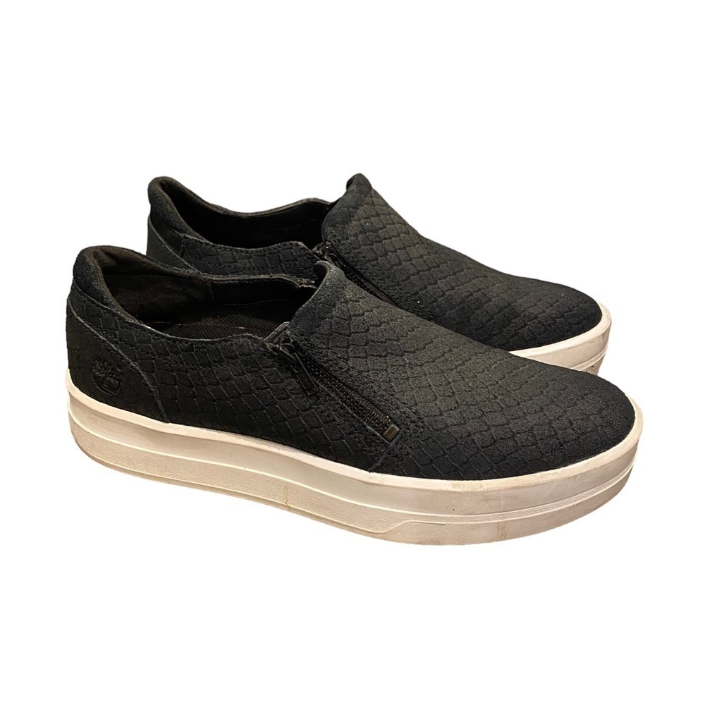 Timberland Mayliss Black Leather Slip On Sneakers Shoes Women’s Size 6